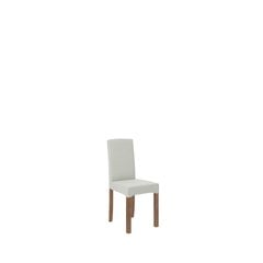 Kėdė K61, balta/ruda kaina ir informacija | Virtuvės ir valgomojo kėdės | pigu.lt