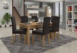 Комплект кухонной мебели ADRK Furniture Rodos 56, коричневый/серый цвет