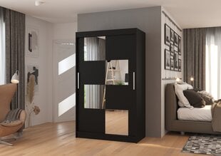 Spinta ADRK Furniture Lugano 120, juoda kaina ir informacija | Spintos | pigu.lt