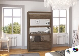 Шкаф ADRK Furniture со светодиодной подсветкой Кolorado 120, темно-коричневый цвет цена и информация | Шкафы | pigu.lt