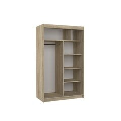 Шкаф ADRK Furniture со светодиодной подсветкой Rewena 120, белый цвет/черный цвет цена и информация | Шкафы | pigu.lt