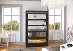 Шкаф ADRK Furniture со светодиодной подсветкой Salem 120, черный цвет