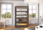 Шкаф ADRK Furniture со светодиодной подсветкой Salem 120, темно-коричневый цвет