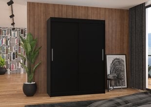 Шкаф ADRK Furniture Denver 150, черный цвет цена и информация | Шкафы | pigu.lt