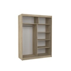 Шкаф ADRK Furniture со светодиодной подсветкой Baltic 150, белый цвет/черный цвет цена и информация | Шкафы | pigu.lt