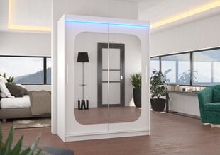 Spinta ADRK Furniture su LED apšvietimu Clever 150, balta kaina ir informacija | Spintos | pigu.lt