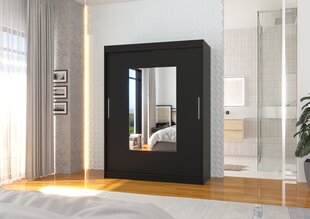 Spinta ADRK Furniture Dorrigo 150, juoda kaina ir informacija | Spintos | pigu.lt