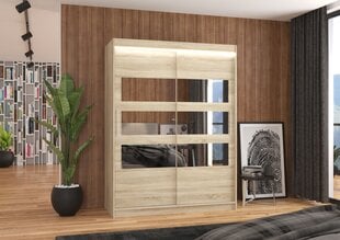 Шкаф ADRK Furniture со светодиодной подсветкой Florento 150, бежевый цвет цена и информация | Шкафы | pigu.lt