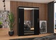 Spinta ADRK Furniture su LED apšvietimu Iness 150, juoda цена и информация | Spintos | pigu.lt