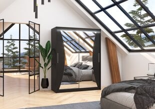 Шкаф ADRK Furniture со светодиодной подсветкой Max 150, черный цвет цена и информация | Шкафы | pigu.lt