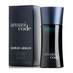 Муалетная вода Giorgio Armani Armani Code Homme EDT meestele, 50 мл цена и информация | Мужские духи | pigu.lt