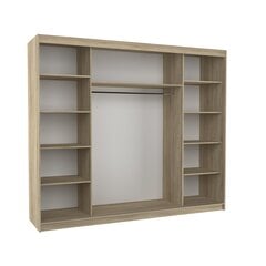 Шкаф ADRK Furniture со светодиодной подсветкой Chester 250, черный цвет цена и информация | Шкафы | pigu.lt