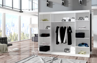 Spinta ADRK Furniture su LED apšvietimu Diego 250, juoda kaina ir informacija | Spintos | pigu.lt