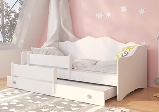 Детская кровать ADRK Furniture Emka II, белый/розовый цвет цена и информация | Детские кровати | pigu.lt