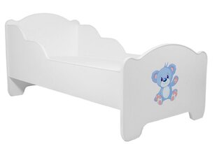 Vaikiška lova Adrk Furniture Amadis Blue Bear, 70x140 cm, balta kaina ir informacija | Vaikiškos lovos | pigu.lt