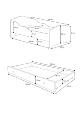 Кровать детская ADRK Furniture Amadis II, белый цвет цена и информация | Детские кровати | pigu.lt