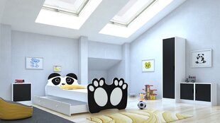 Детская кровать ADRK Furniture Bear 144, 70x140 см, белого/черного цвета цена и информация | Детские кровати | pigu.lt