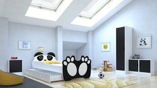 Детская кроватка Adrk Furniture Bear, 80x160 см, белый/черный цвет цена и информация | Детские кровати | pigu.lt