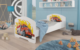 Vaikiška lova ADRK Furniture Pepe Fire truck, 80x160 cm, įvairių spalvų kaina ir informacija | Vaikiškos lovos | pigu.lt