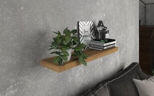 Полка ADRK Furniture Andrea 120x26 см, коричневая цена и информация | Полки | pigu.lt