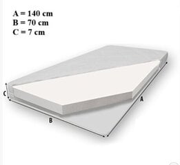 Детская кроватка Adrk Furniture Amadis Dog, 70x140 см, белого цвета цена и информация | Детские кровати | pigu.lt