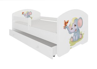Vaikiška lova ADRK Furniture Pepe Elephant, 80x160 cm, įvairių spalvų kaina ir informacija | Vaikiškos lovos | pigu.lt
