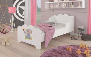 Vaikiška lova ADRK Furniture Ximena Elephant, 80x160 cm, balta kaina ir informacija | Vaikiškos lovos | pigu.lt