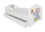 Vaikiška lova ADRK Furniture Casimo, 70x140 cm, įvairių spalvų