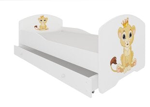 Vaikiška lova ADRK Furniture Pepe Lion, 80x160 cm, įvairių spalvų kaina ir informacija | Vaikiškos lovos | pigu.lt