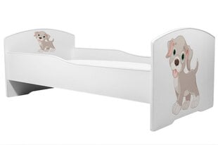 Vaikiška lova Adrk Furniture Pepe dog, 70x140 cm, balta kaina ir informacija | Vaikiškos lovos | pigu.lt