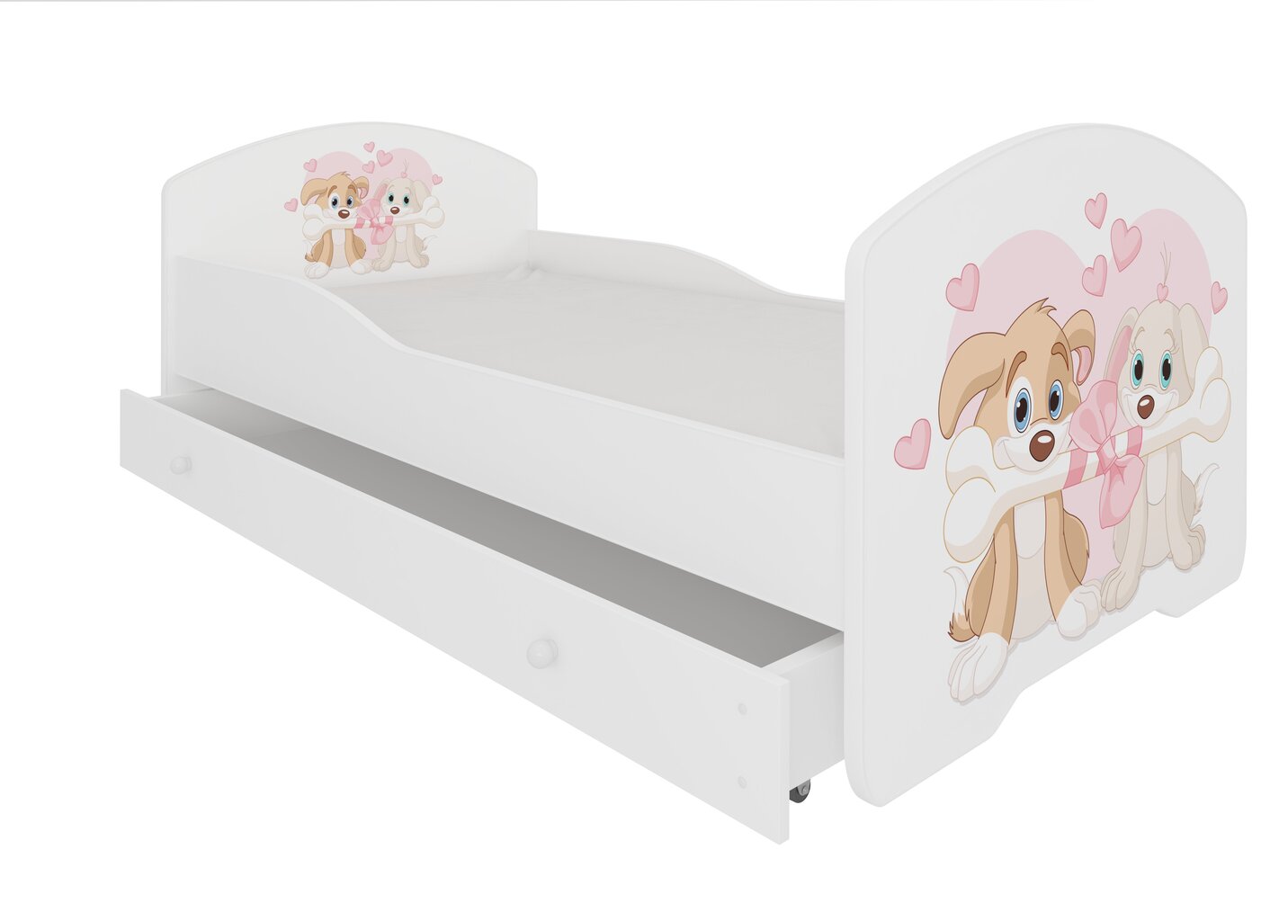 Vaikiška lova ADRK Furniture Pepe dogs, 70x140 cm, įvairių spalvų kaina ir informacija | Vaikiškos lovos | pigu.lt
