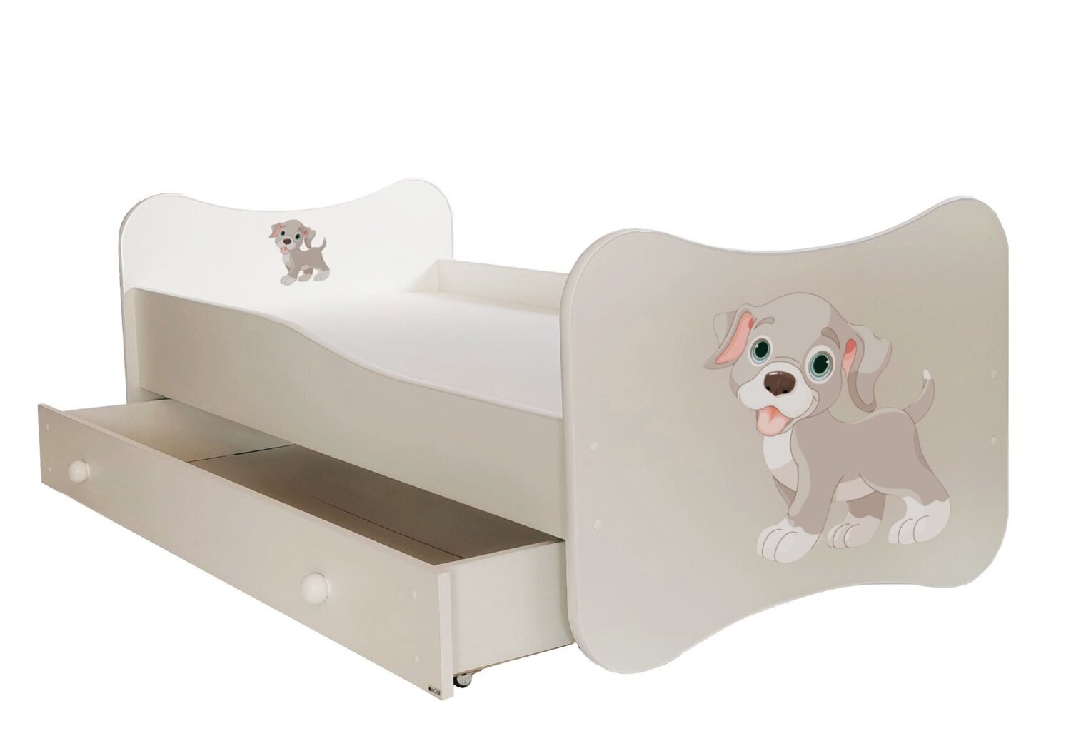 Vaikiška lova Adrk Furniture Gonzalo dog, 70x140 cm, balta kaina ir informacija | Vaikiškos lovos | pigu.lt
