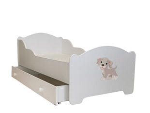 Vaikiška lova Adrk Furniture Amadis Dog 80x160 cm, balta kaina ir informacija | Vaikiškos lovos | pigu.lt