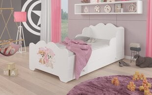 Vaikiška lova ADRK Furniture Ximena two dogs 70x140 cm, balta kaina ir informacija | Vaikiškos lovos | pigu.lt