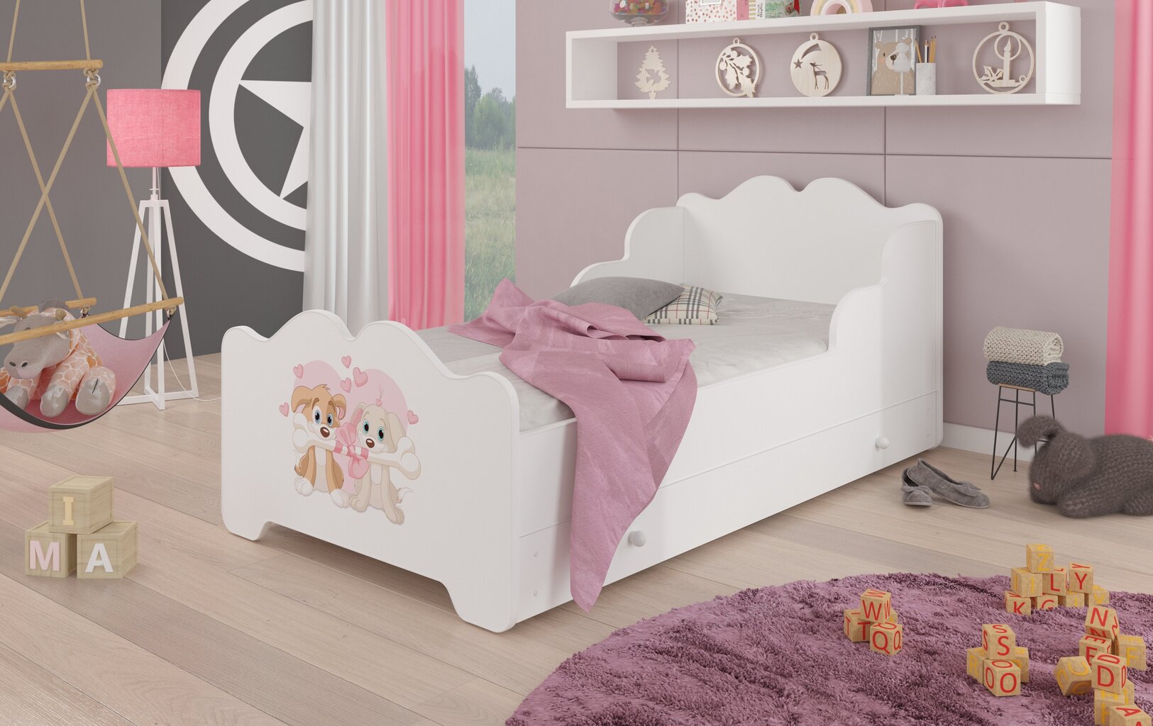 Детская кровать ADRK Furniture Ximena 144, 70 x 140 см, белая цена | pigu.lt