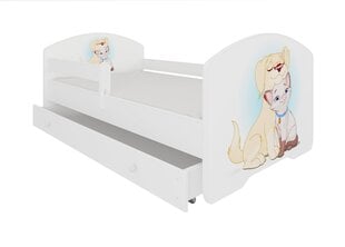 Детская кроватка ADRK Furniture Pepe dog and cat, 80x160 см, разных цветов цена и информация | Детские кровати | pigu.lt