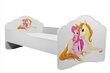 Vaikiška lova Adrk Furniture Casimo Girl with unicorn, 80x160 cm, balta kaina ir informacija | Vaikiškos lovos | pigu.lt