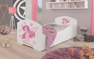 Детская кровать Adrk Furniture Pepe Girl with wings, 70x140 см, белый цвет цена и информация | Детские кровати | pigu.lt