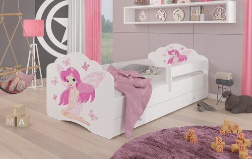 Детская кроватка Adrk Furniture Casimo Girl with wings, 80x160 см, белый цвет цена и информация | Детские кровати | pigu.lt