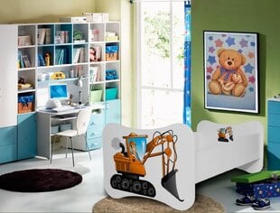 Vaikiška lova Adrk Furniture Gonzalo digger, 70x140 cm, balta kaina ir informacija | Vaikiškos lovos | pigu.lt