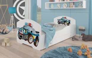 Детская кровать Adrk Furniture Pepe Police, 70x140 см, белый цвет цена и информация | Детские кровати | pigu.lt