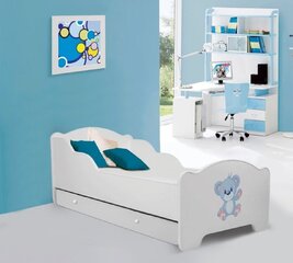 Детская кровать Adrk Furniture Amadis Blue Bear, 70x140 см, белый цвет цена и информация | Детские кровати | pigu.lt
