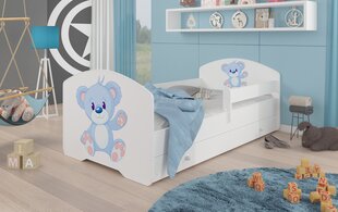 Кровать детская ADRK Furniture Pepe Bear с боковой защитой и матрасом, 70х140 см, разные цвета цена и информация | Детские кровати | pigu.lt