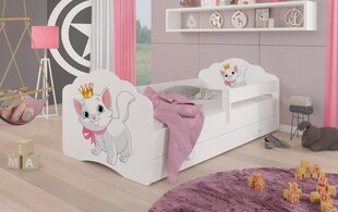 Детская кроватка Adrk Furniture Casimo Cat, 70x140 см, белый цвет цена и информация | Детские кровати | pigu.lt