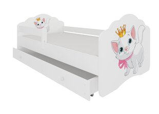 Vaikiška lova Adrk Furniture Casimo Cat, 70x140 cm, balta kaina ir informacija | Vaikiškos lovos | pigu.lt