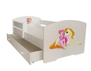 Детская кровать ADRK Furniture Pepe Girl with unicorn, 70х140 см, разных цветов цена и информация | Детские кровати | pigu.lt