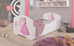 Vaikiška lova ADRK Furniture Pepe Princess and horse, 70x140 cm, įvairių spalvų kaina ir informacija | Vaikiškos lovos | pigu.lt