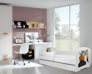 Vaikiška lova Adrk Furniture Pepe digger, 80x160 cm, balta kaina ir informacija | Vaikiškos lovos | pigu.lt