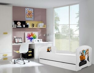 Vaikiška lova ADRK Furniture Pepe digger, 80x160 cm, įvairių spalvų kaina ir informacija | Vaikiškos lovos | pigu.lt