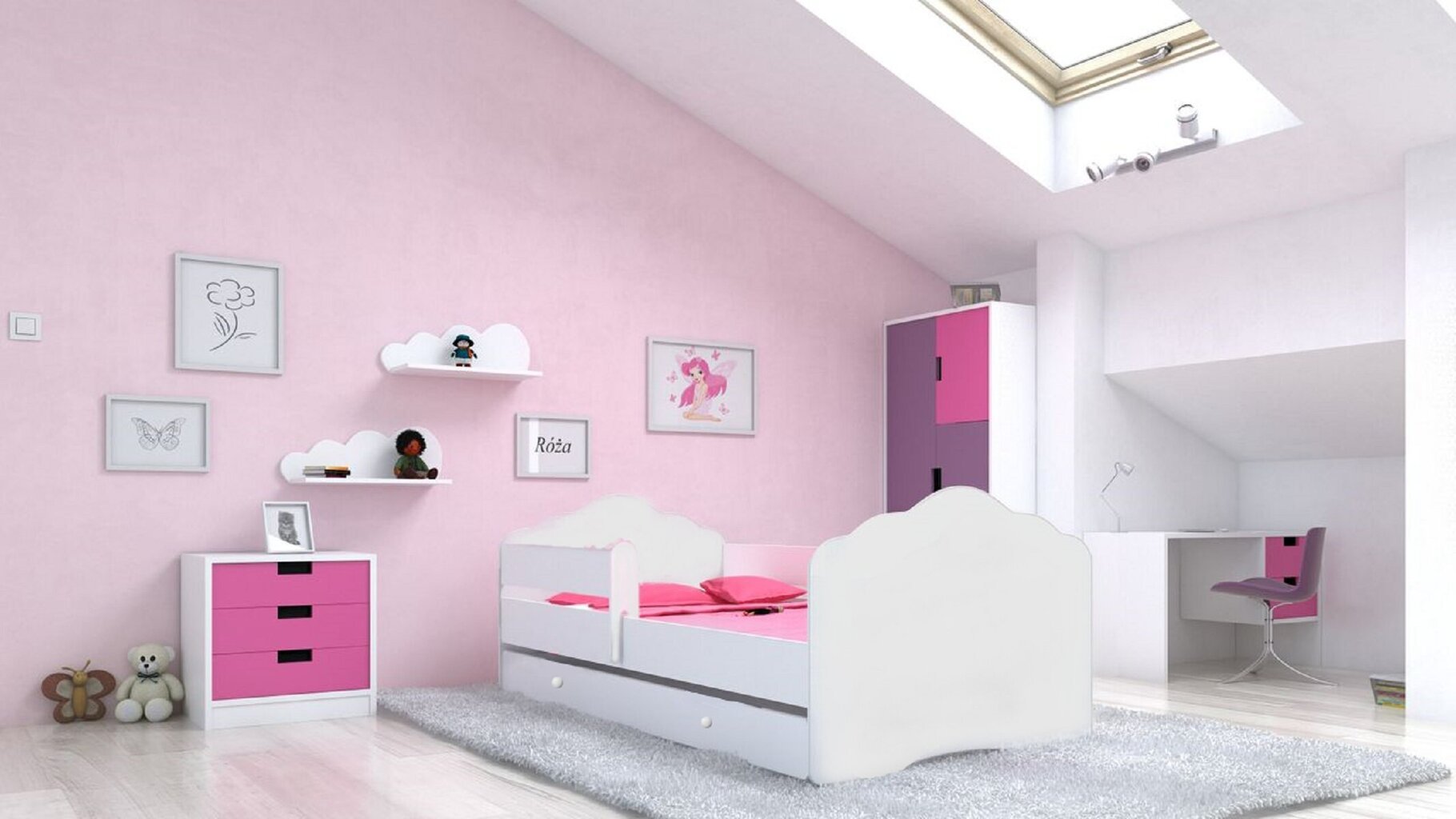 Vaikiška lova ADRK Furniture Casimo, balta цена и информация | Vaikiškos lovos | pigu.lt